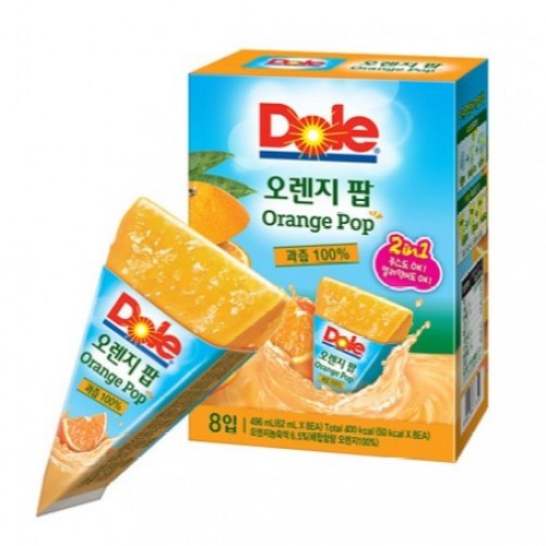 DOLE - FRUIT POP 果汁冰 (橙汁100%) 62ml x8pcs