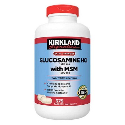 美國 KIRKLAND 葡萄糖胺 (1500mg) + MSM (1500mg) 375粒