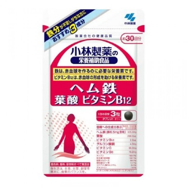 KOBAYASHI Folic Acid B12 Tablet 90 tablets