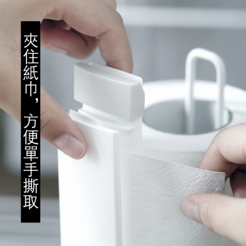 日本RISU創意免打孔單手撕紙巾廚房用紙巾架