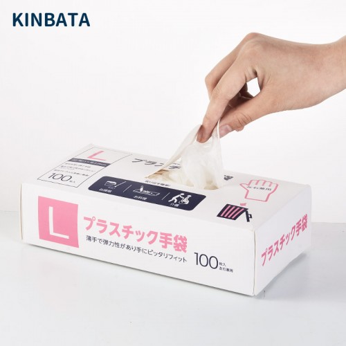 日本KINBATA一次性防漏貼合手套100個裝