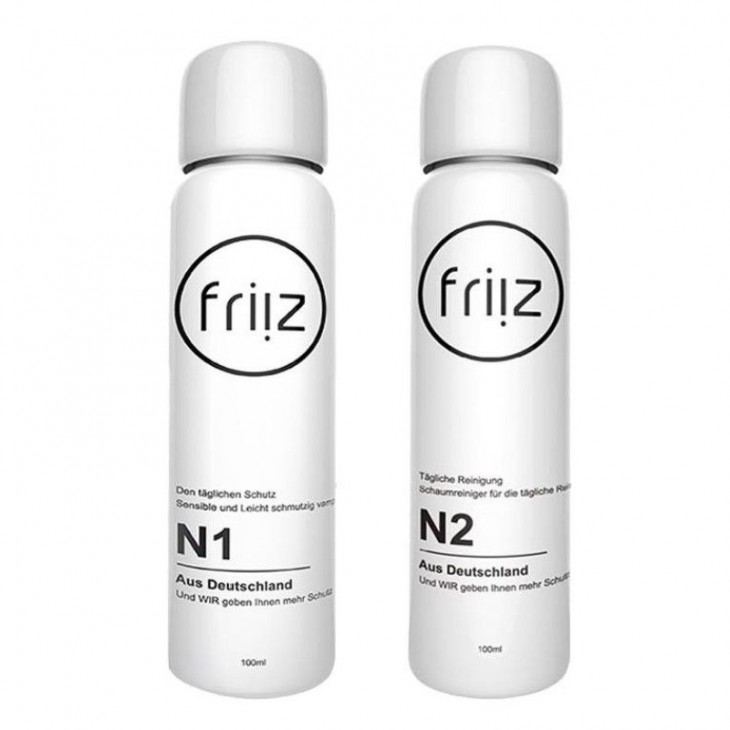 德國 FRIIZ N1納米防水防污噴霧 + N2強力去污乾性泡沫清潔劑 (各100ml)