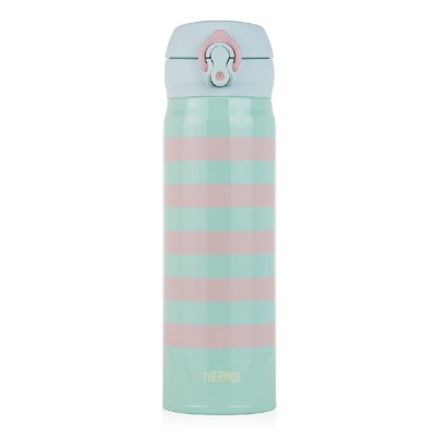 THERMOS 500毫升真空保溫瓶 (湖水綠間紋) 超輕