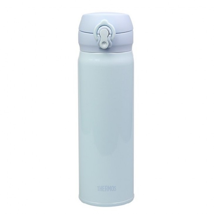 THERMOS 500毫升真空保溫瓶 (淡粉藍) 超輕