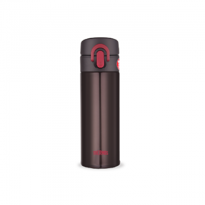 THERMOS 300毫升真空保溫瓶 (黑紅色) 超輕