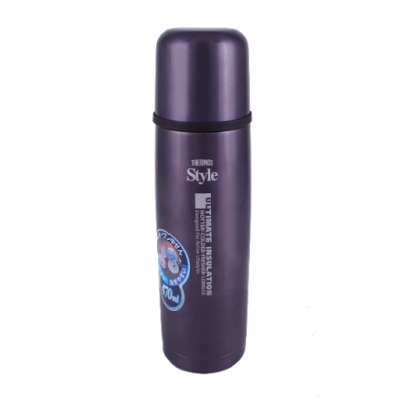 THERMOS 470毫升真空保溫瓶 (金屬黑)