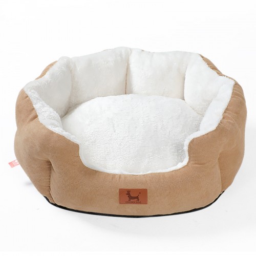 貝殼型毛絨柔軟舒適寵物床貓狗通用保暖可水洗