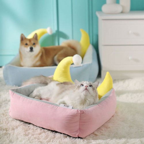 保暖舒適月亮寵物床貓狗通用可水洗