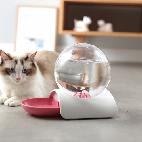 寵物透明圓球自動補給飲水器