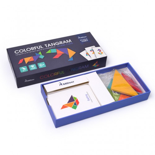 MIDEER 兒童桌面遊戲創意七巧板益智木質玩具趣味拼圖