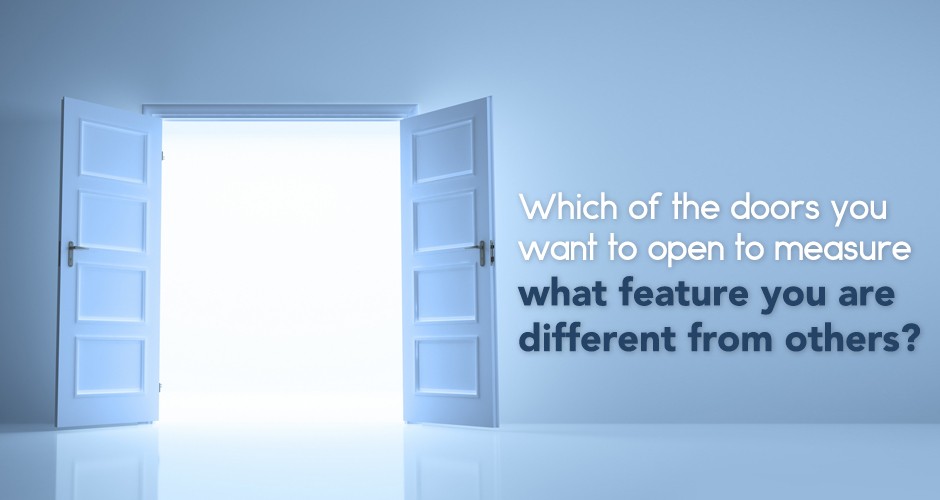 Which of the doors you want to open to measure what feature you are different from others?