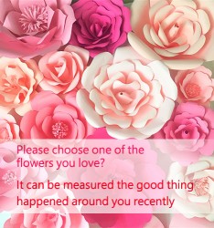 Please choose one of the flowers you love?  It can be measured the good thing happened around you recently~