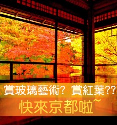 賞玻璃藝術? 賞紅葉?? 快來京都啦~