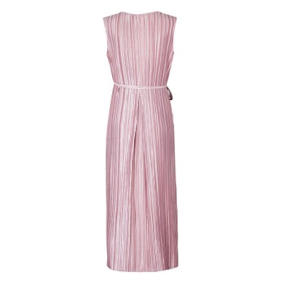 Stripe Sleeveless Tie Side Dress