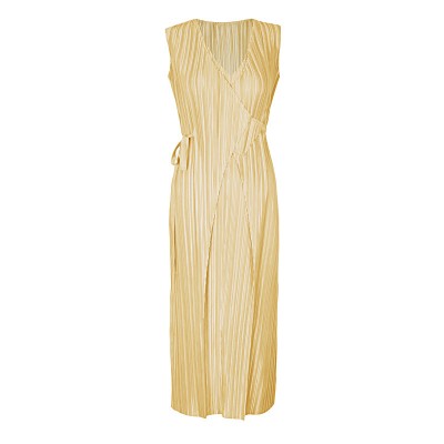 Stripe Sleeveless Tie Side Dress