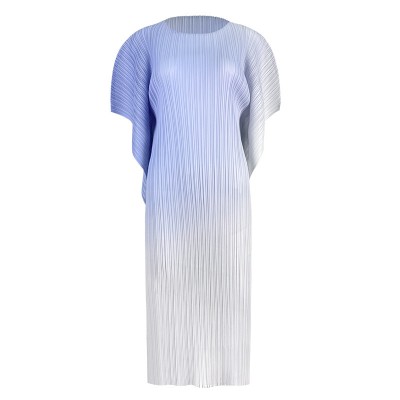 Ombre Round Neck Batwing Dress