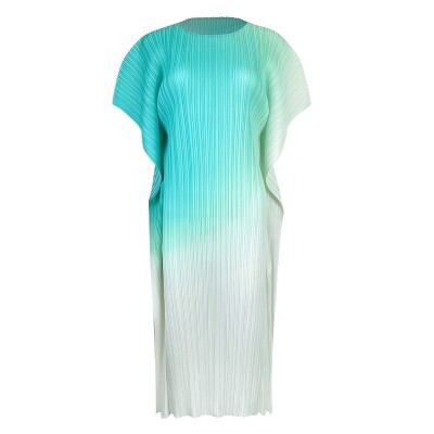 Ombre Round Neck Batwing Dress
