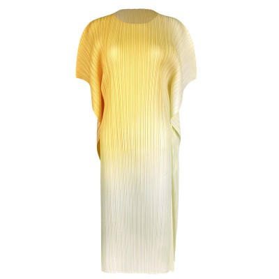 Ombre Round Neck Batwing Dress